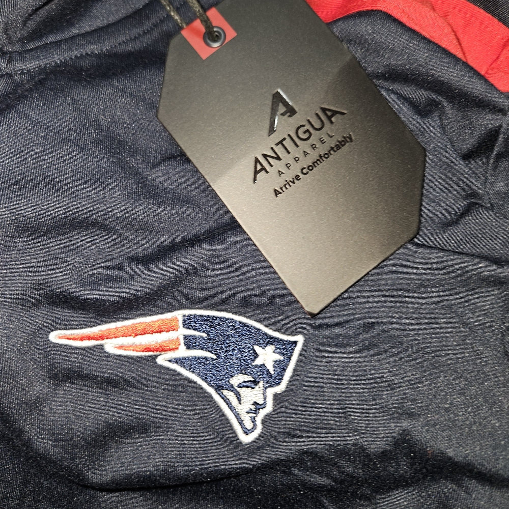 Antigua Navy and Red New England Patriots Long Sleeve Quarter Zip